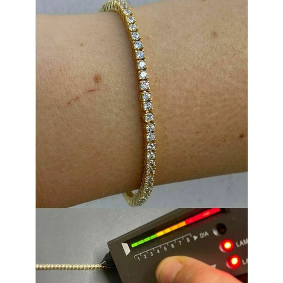 HarlemBling 14k Gold Solid Silver Tennis Bracelet